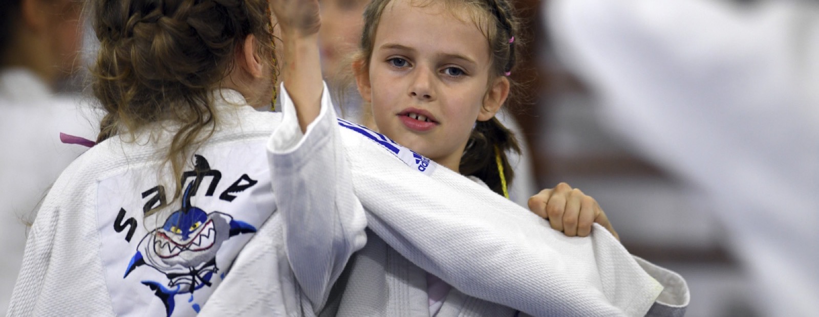 Zawodniczki UKS SameJudo na treningu